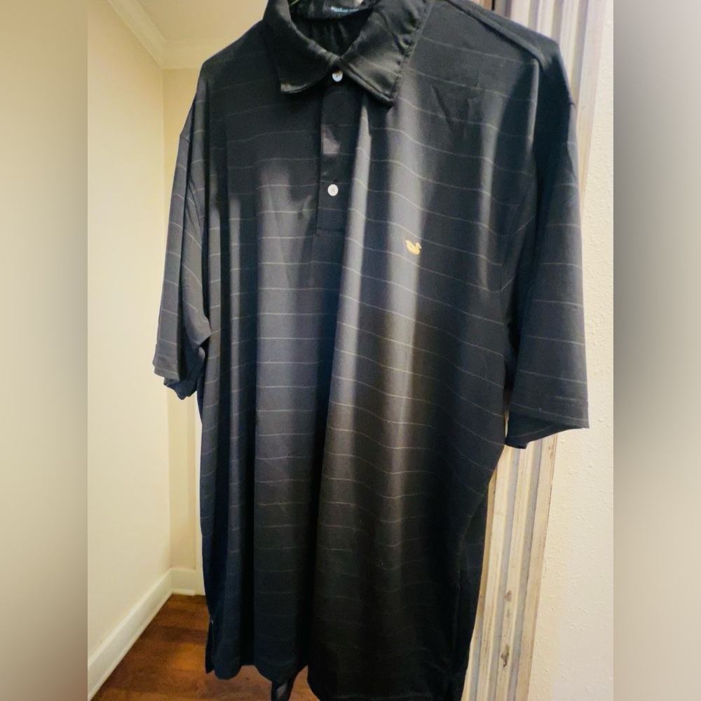 Southern Marsh Black/ Gold Polo Shirt